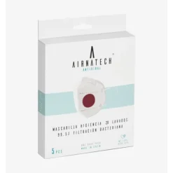 Airnatech Mascarilla Higiénica Lavable Burdeos (5 unidades)