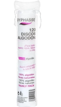 Byphasse 120 Discos de Algodón Desmaquillantes