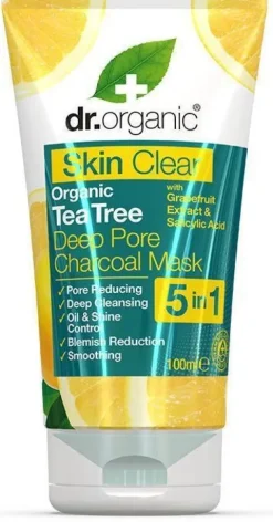DR. ORGANIC SKI CLEAR MASCARILLA LIMPIEZA PROFUNDA CARBÓN